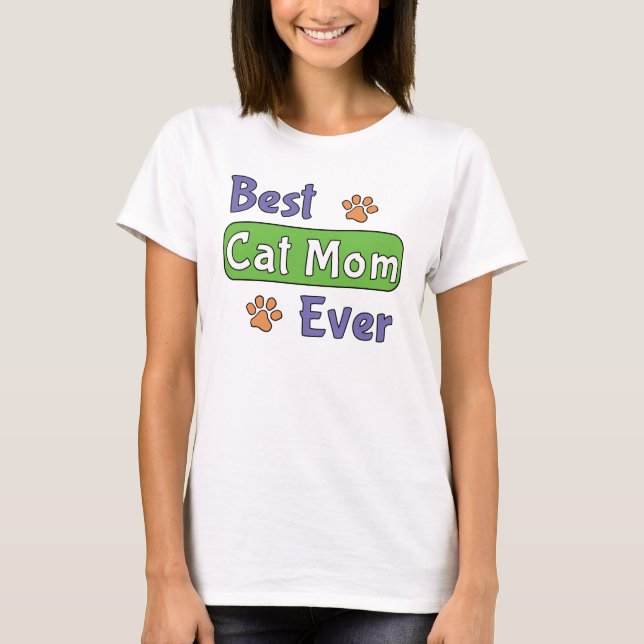 Camiseta Melhor Mãe de Gato de Todos os Tempos (Frente)