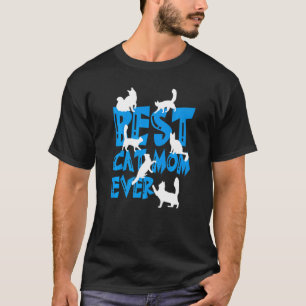 Camiseta Melhor Mãe de Gato de Todos os Tempos Mães Animais