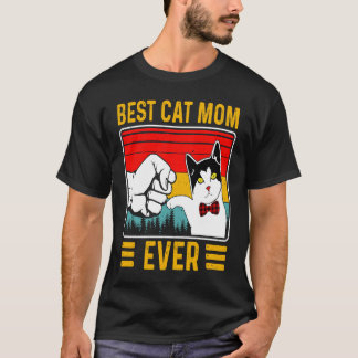 Camiseta Melhor Mãe de Gato de Todos os Tempos Vintage Gati