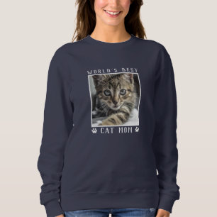 Camiseta Melhor Mãe de Gato do Mundo Pegadas Brancas de Pat