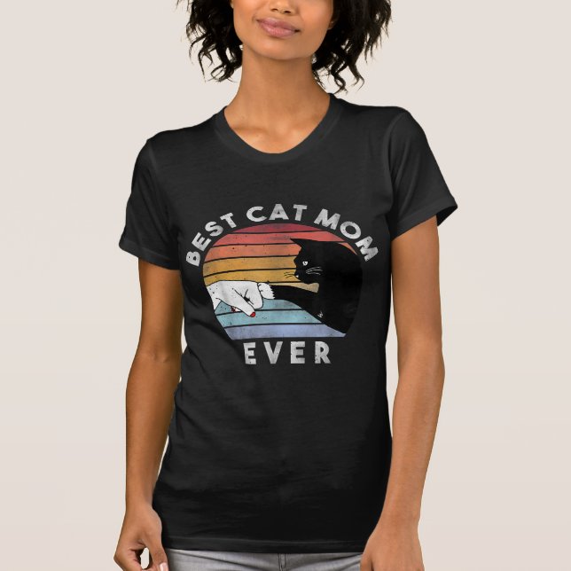 Camiseta Melhor Mãe De Gato | Gato Engraçado Presente na Mã (Frente)