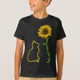 Camiseta Melhor Mãe De Gato Nunca Mãe De Felino De Girassol
