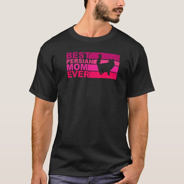 Camiseta Melhor Mãe de Gato Persa de Todos os Tempos (Frente)