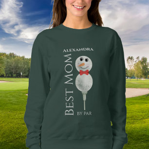 Camiseta Melhor Mãe de Par: Golf Ball Snowman Red Sweet