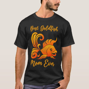 Camiseta Melhor Mãe de Peixe Dourado Hobby de Peixe Fofo