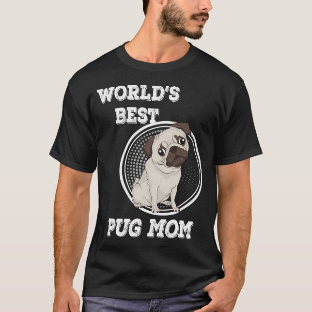 Camiseta Melhor Mãe de Pug do Mundo (Frente)