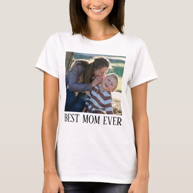 Camiseta Melhor Mãe De Sempre, Fotografia Personalizada, Ca (Frente)