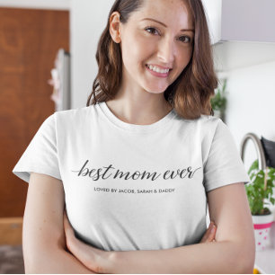 Camiseta Melhor mãe de sempre - Script Moderno Personalizad