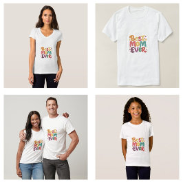 Camiseta Melhor Mãe de Todos os Tempos Corações e Estrelas