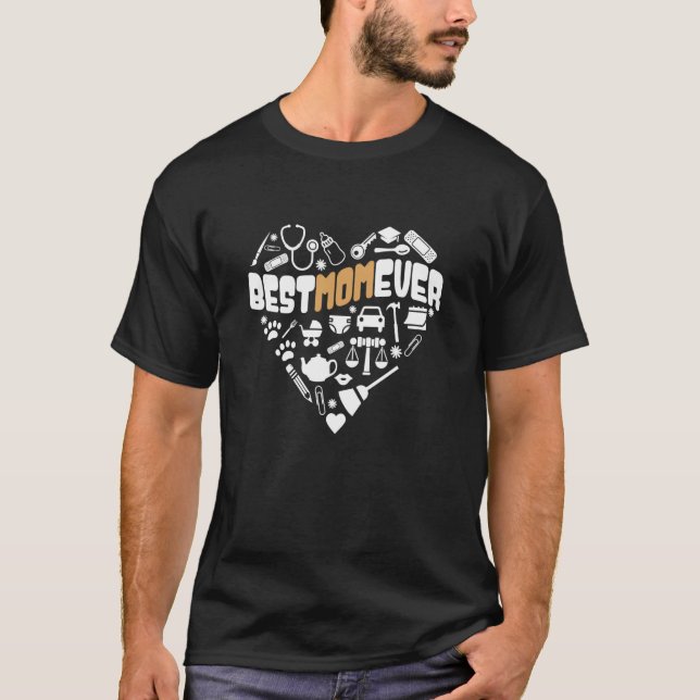 Camiseta Melhor Mãe de Todos os Tempos, Design Fofo do Dia  (Frente)