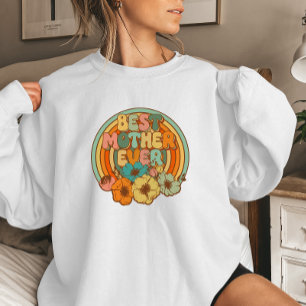 Camiseta Melhor Mãe de Todos os Tempos Floral Retrô Confo