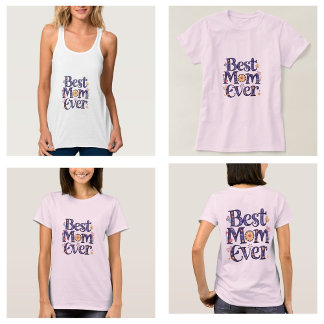 Camiseta Melhor Mãe de Todos os Tempos Flores Dia das Mães