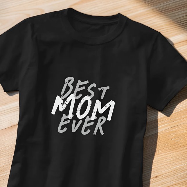 Camiseta Melhor Mãe de Todos os Tempos Moderno Branco e Cin (Criador carregado)