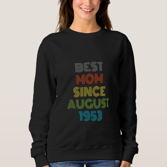 Camiseta Melhor Mãe Desde agosto de 1953 Legal Presente (Frente)