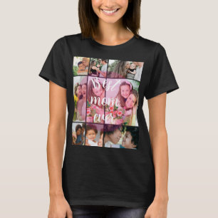 Camiseta Melhor Mãe do Mundo 9 Colagem de Fotos Personaliza