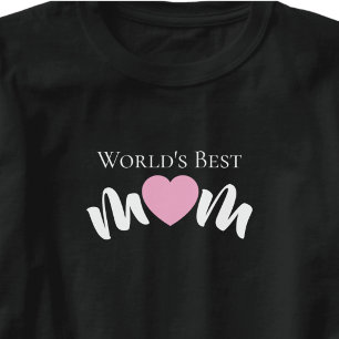 Camiseta Melhor Mãe do Mundo Coração Fofo Elegante Prático 