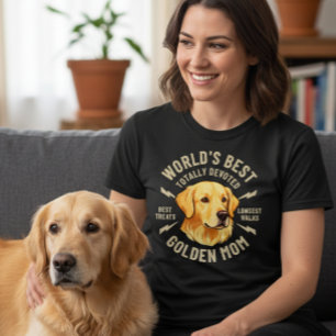 Camiseta Melhor Mãe do Mundo do Golden Retriever