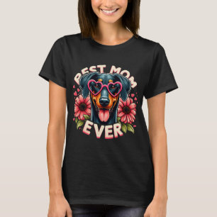 Camiseta Melhor Mãe do Mundo Doberman Estilo Rap Pirata Div