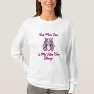 Camiseta Melhor Mãe do Mundo Equipe Felina Amante de Gatos