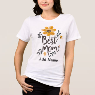 Camiseta Melhor Mãe do Mundo Floral Amarelo - Presentes Per