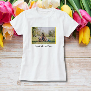 Camiseta Melhor Mãe do Mundo Foto do Dia das Mães