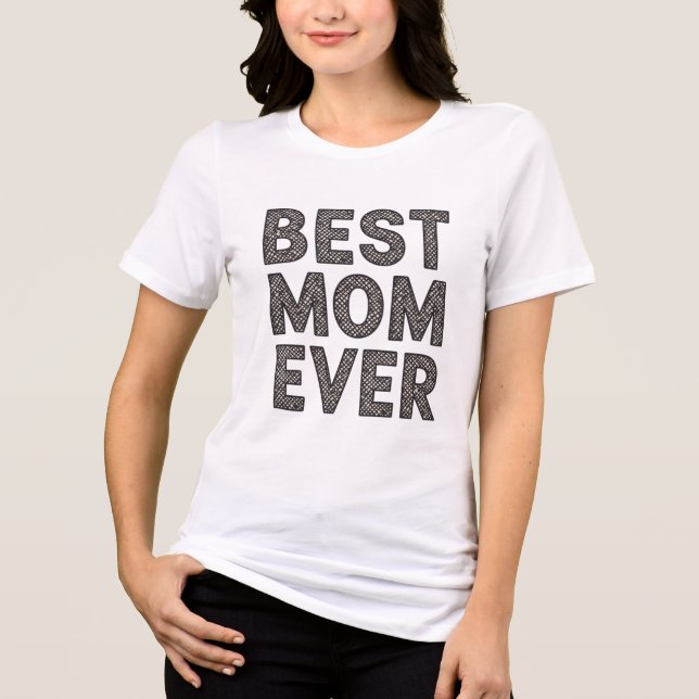 Camiseta Melhor Mãe do Mundo, Presente Minimalista (Frente)