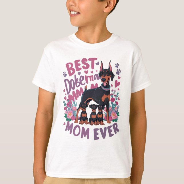 Camiseta Melhor Mãe Doberman Nunca (Frente)