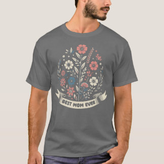 Camiseta Melhor Mãe Estilo Floral
