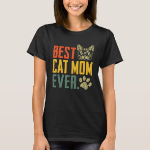 Camiseta Melhor Mãe Gato Alguma Vez Vintage, Mamãe de Gato