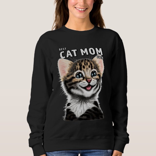 Camiseta Melhor Mãe Gato Já Presente para Mulher Gato Mãe (Frente)
