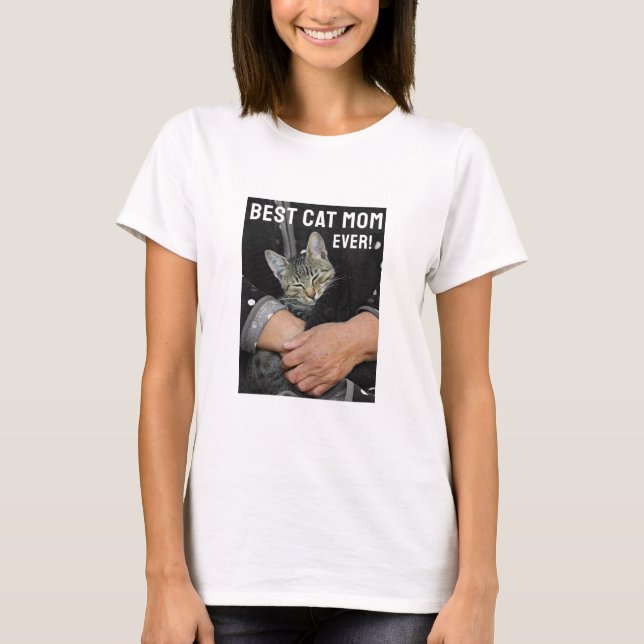 Camiseta Melhor Mãe Gato (luz) (Frente)