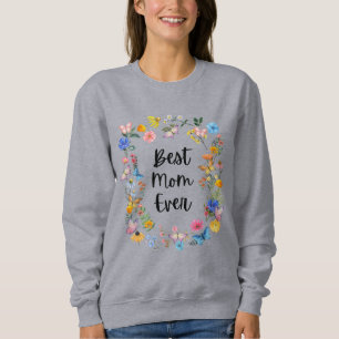 Camiseta Melhor Mãe Já Bonito Flores Selvagens Dia de as mã