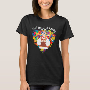 Camiseta Melhor Mãe Mão Abaixo Hippie Girl Love Happy Mo