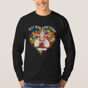 Camiseta Melhor Mãe Mão Abaixo Hippie Girl Love Happy Mo
