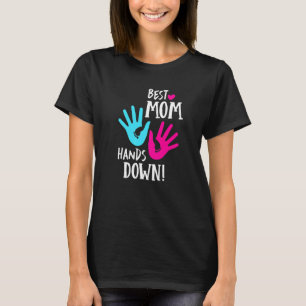Camiseta Melhor Mãe Mãos Para Baixo