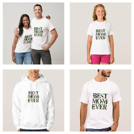 Camiseta Melhor Mãe Moderna, Flores E Plantas Verdes