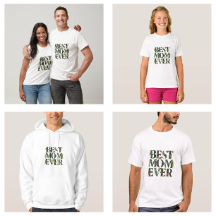 Camiseta Melhor Mãe Moderna, Flores E Plantas Verdes