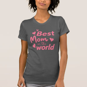 Camiseta Melhor Mãe no Mundo" Tee Coração