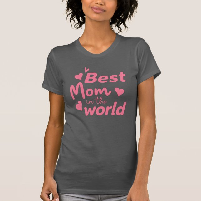 Camiseta Melhor Mãe no Mundo" Tee Coração (Frente)