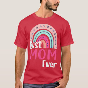 Camiseta Melhor Mãe Nunca Boho Rainbow Happy Dia de as mães