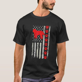 Camiseta Melhor Mãe Otterhound Bombeiro Pai Sempre Bandeira