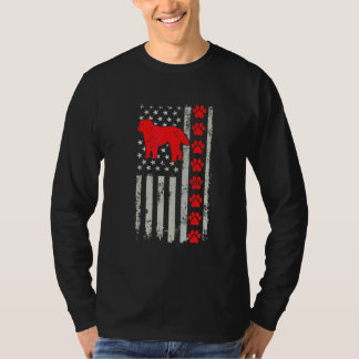 Camiseta Melhor Mãe Otterhound Bombeiro Pai Sempre Bandeira
