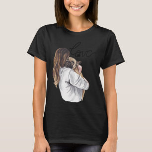 Camiseta Melhor Mãe Pai de Pug de Todos os Tempos Dono de C