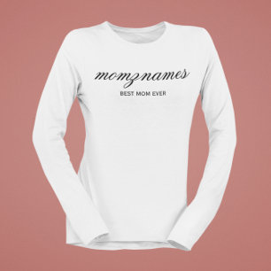 Camiseta Melhor Mãe Personalizada Nome De Caligrafia