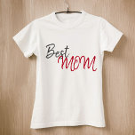 Camiseta Melhor Mãe Roteiro Vermelho Simples Dia da Mãe<br><div class="desc">A melhor mãe do Red Script Simples da Camisa do Dia da Mãe. Uma camiseta moderna e simples com um roteiro da Melhor Mãe em vermelho - mude o texto se quiser. Excelente de presente para sua mãe no Dia da Mãe ou no aniversário.</div>