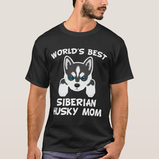 Camiseta Melhor Mãe Siberiana Relaxada Ajustado (Frente)