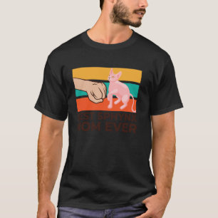 Camiseta Melhor Mãe Sphynx de Todos os Tempos Gato Sem Pelo