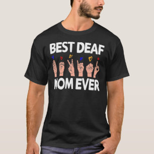 Camiseta Melhor mãe surda língua de sinais ASL Orgulho surd