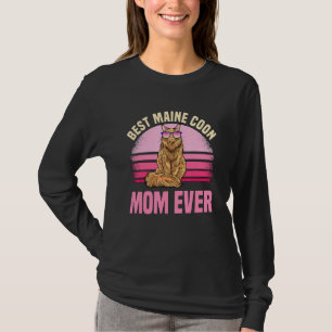 Camiseta Melhor Maine Coon Mãe Alguma Vez Cita Maine Coons