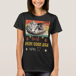 Camiseta Melhor Maine Coon Mãe Gato Engraçado Mãe Gata Mãe 